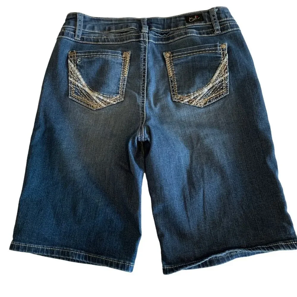 Earl‎ long shorts size 6 blue dark Wash denim  jean shorts